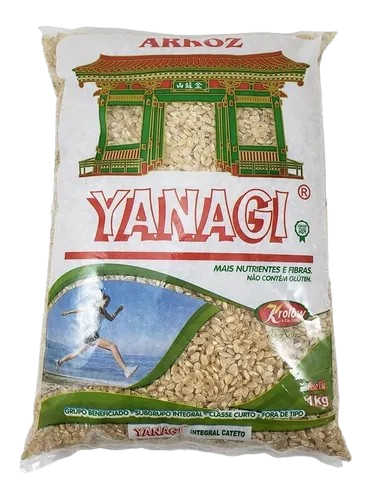 ARROZ YANAGI INTEGRAL GRAO CURTO PC 1KG