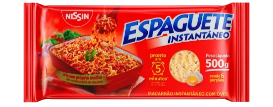 MACARRAO ESPAGUETE INSTATANEO COM OVOS T3 NISSIN 500G