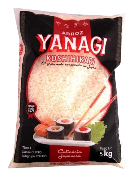 ARROZ YANAGI KOSHIHIKARI GRAO CURTO PCT 5KG