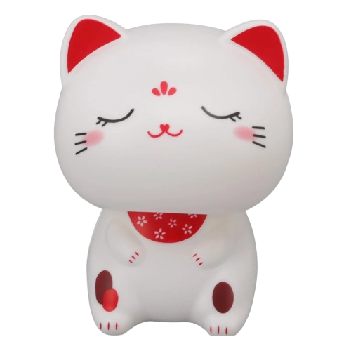 ENFEITE GATO SOLAR BRANCO