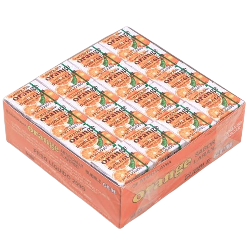 Caixa de Chicletes Sabor Laranja com 48 unidades - Marukawa