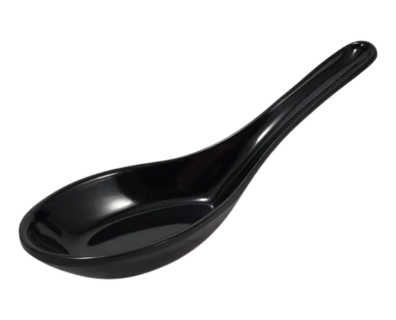 Colher Para Lamen Sopa Oriental Preta -  Shiki